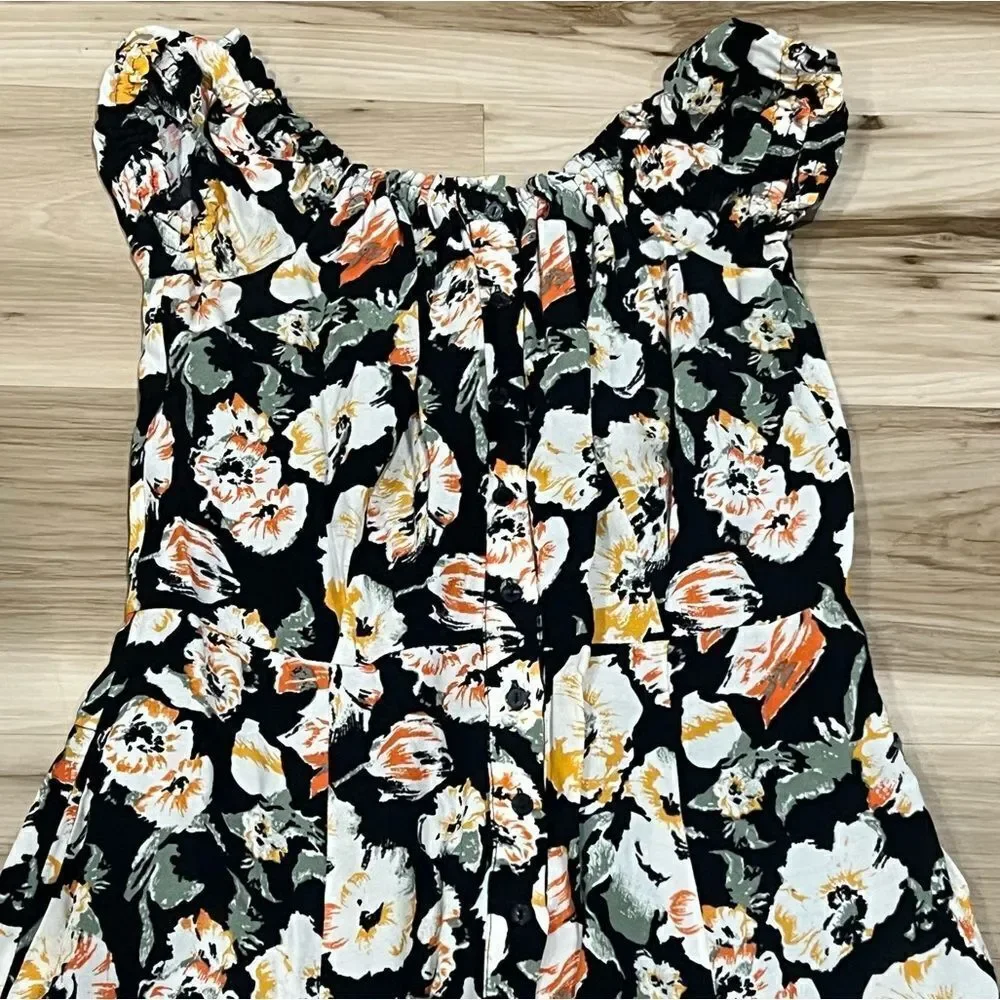 Free People Italian Breeze Floral Print Off Shoulder Dress Women’s 6